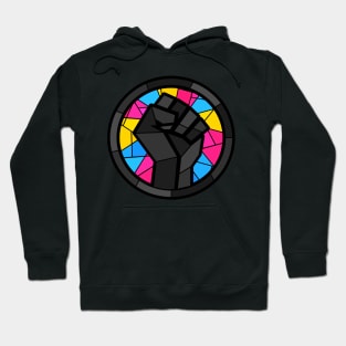 BLM Stained Glass Fist (Pan) Hoodie